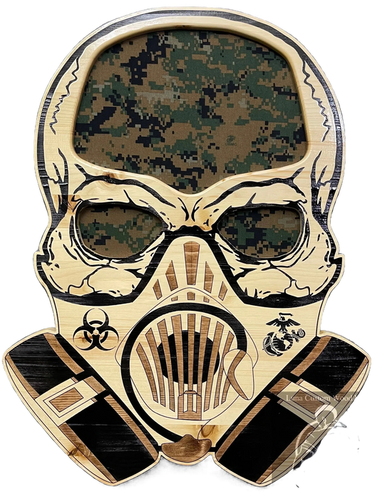 Gas Mask Skull Plaque Marine Corps