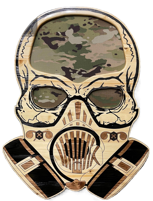 Gas Mask Skull Plaque Army/Air Force