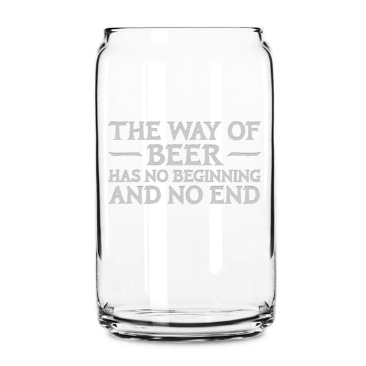 Premium Beer Can Glass, Avatar Way of Beer, 16oz, Laser Etched or Hand Etched