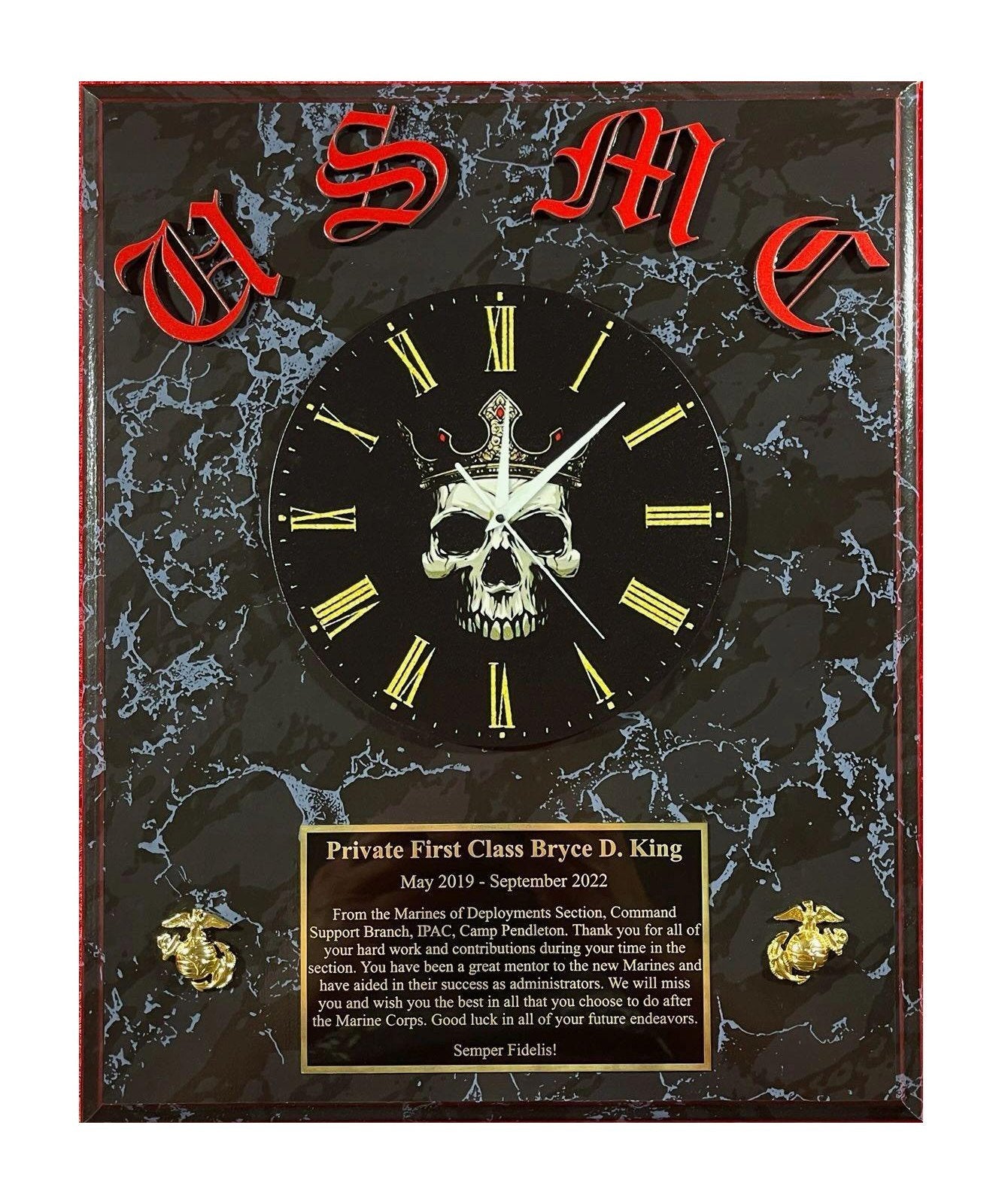 10.5 in x 13 in Plaque with 45 Degree Bevel Edge