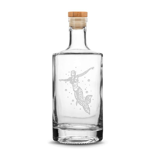 Premium Jersey Whiskey Decanter, Avatar Mermaid, 750mL, Laser Etched or Hand Etched