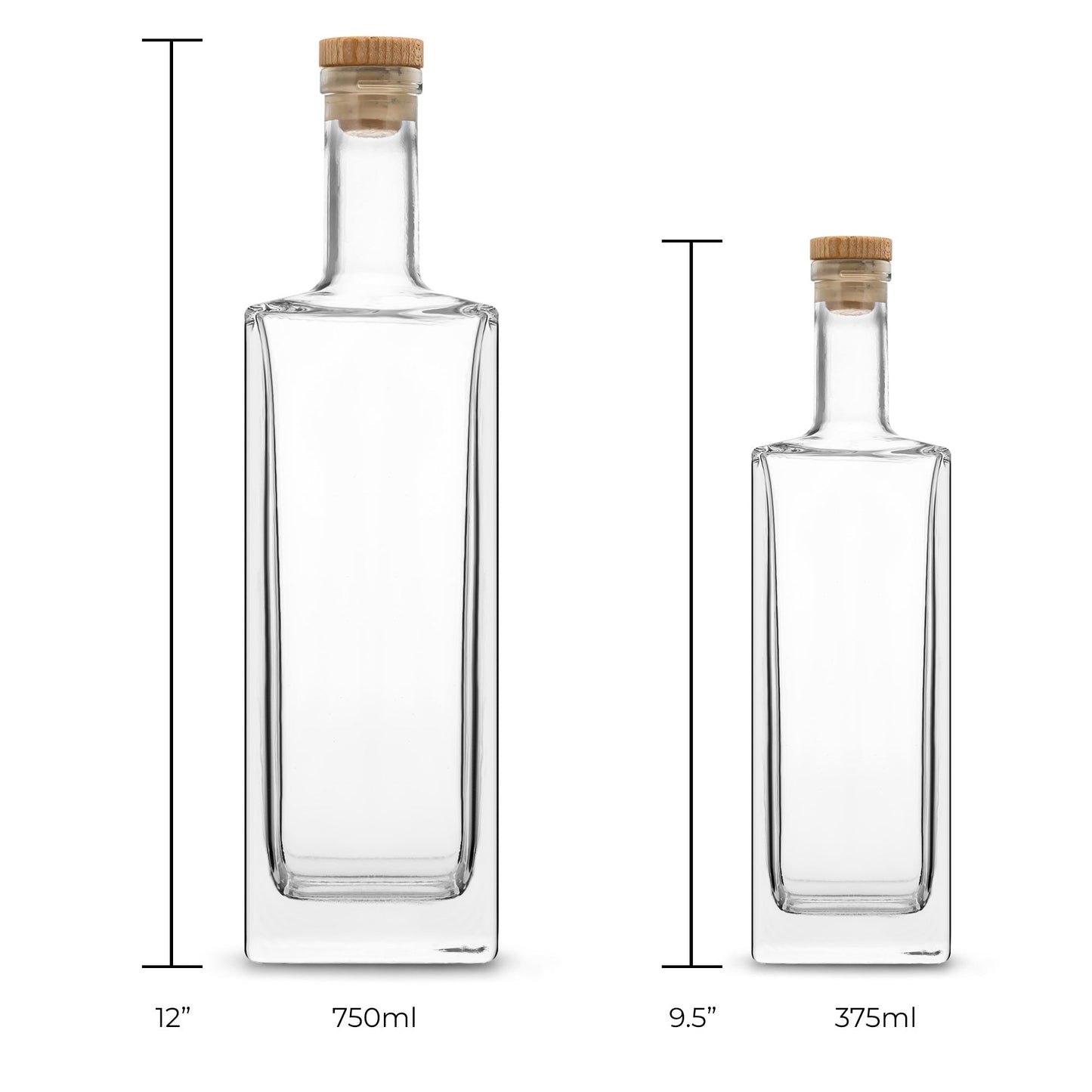 Integrity Bottles, Palm Tree Special Reserve, Premium Refillable Small Liberty Style Liquor Decanter, Handmade, Handblown, Hand Etched Gifts, Sand Carved, 375ml, Laser Etched or Hand Etched