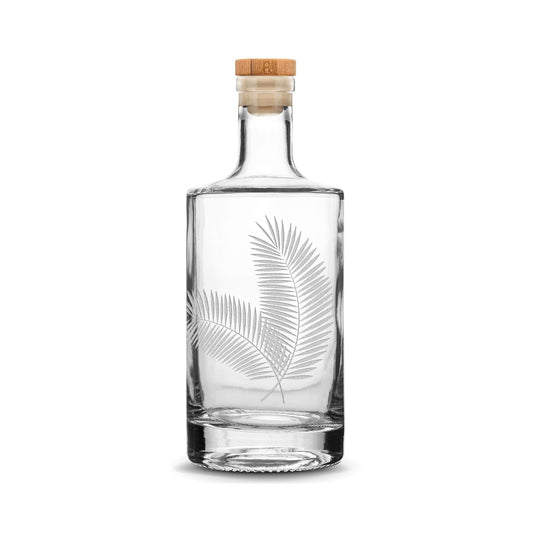 Customizable, Premium Refillable Small Jersey Style Liquor Bottle, Handmade, Handblown, Hand Etched Gifts, Sand Carved, 375ml, Laser Etched or Hand Etched