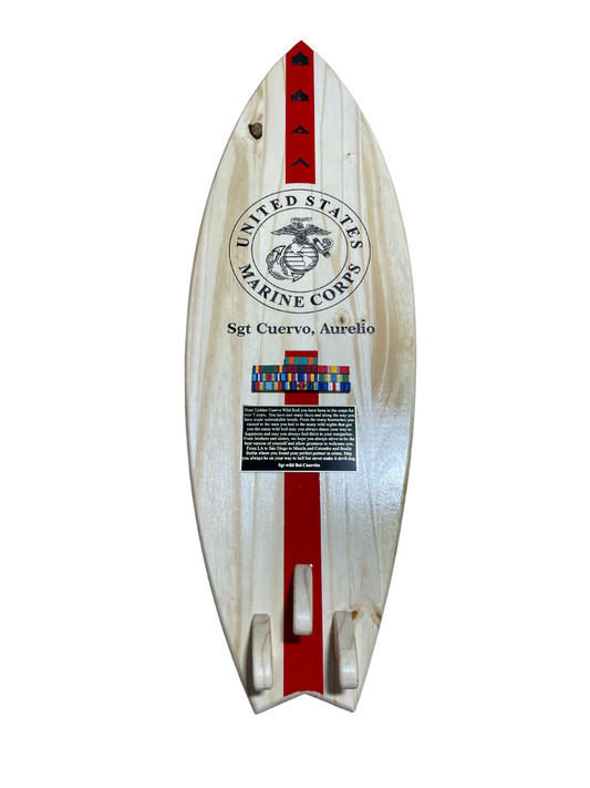 Surfboard plaque
