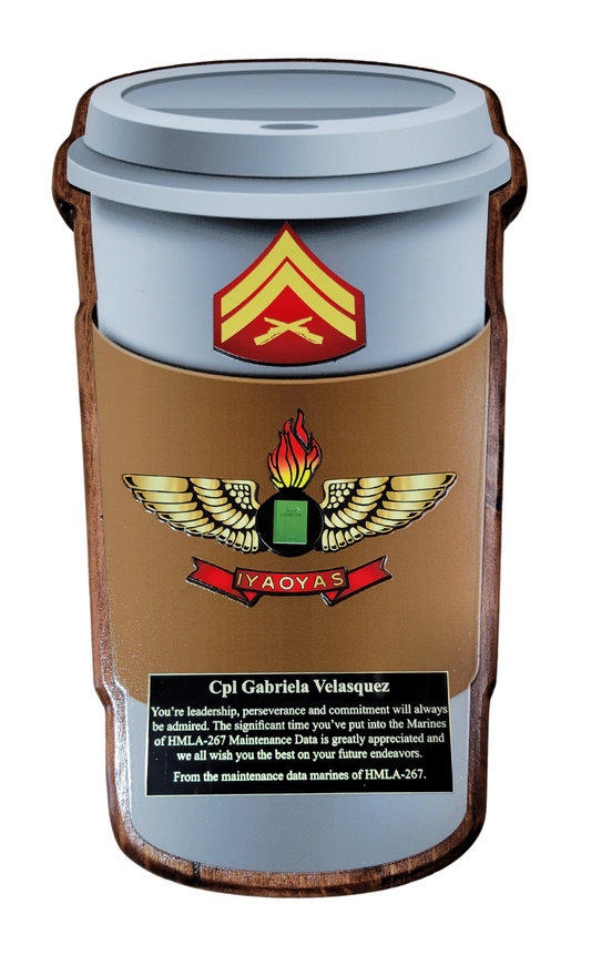 16in Coffee Cup Plaque