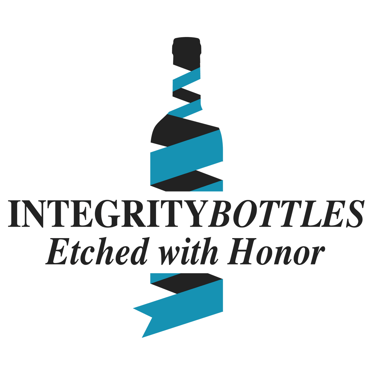 Crackle Teal Wine Glass with Seahorse Design, Hand Etched by Integrity Bottles