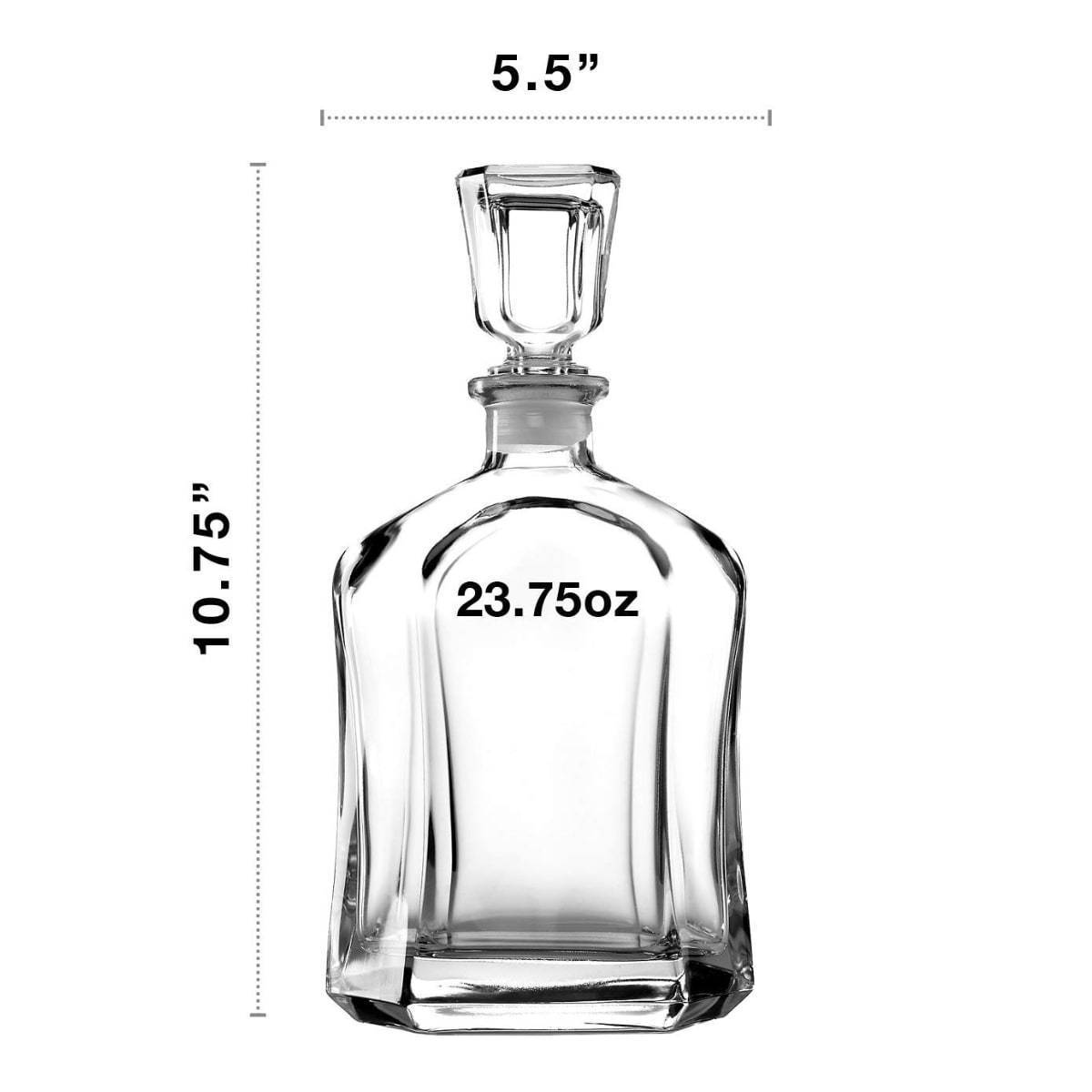 Custom Etched Refillable Capital Decanter, 750mL by Integrity Bottles