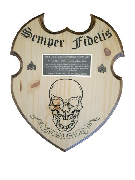 Semper Fi Shield with banner