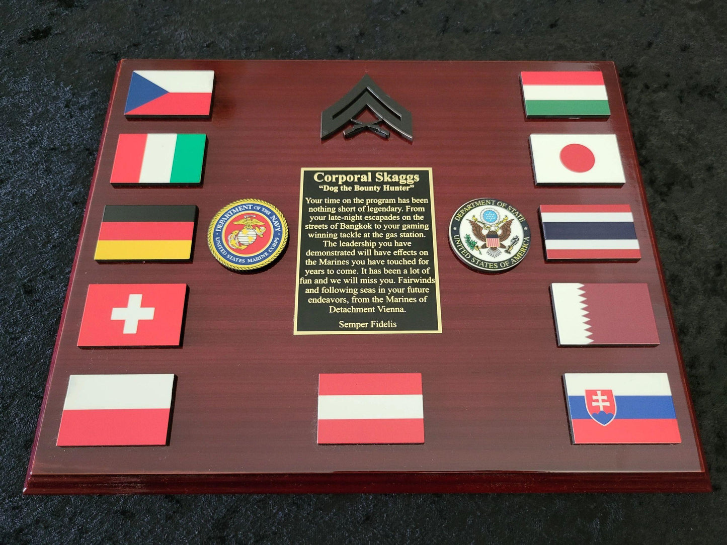 9 x 12 Plaque with 45 Degree Bevel Edge