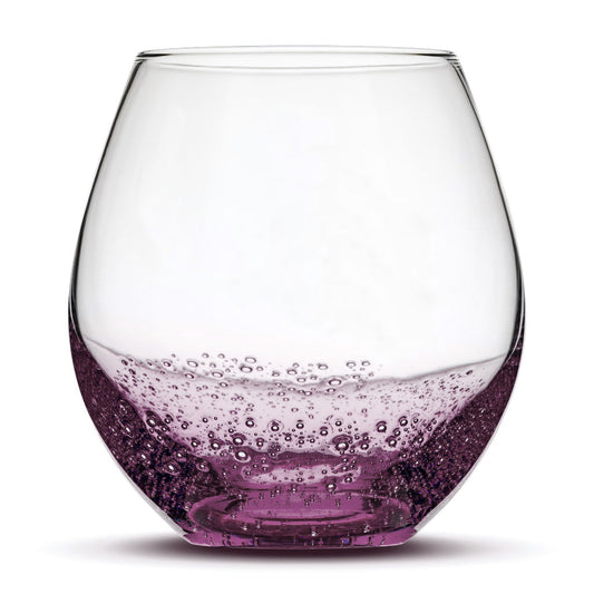 Bubbly Purple Wine Glass, 18oz