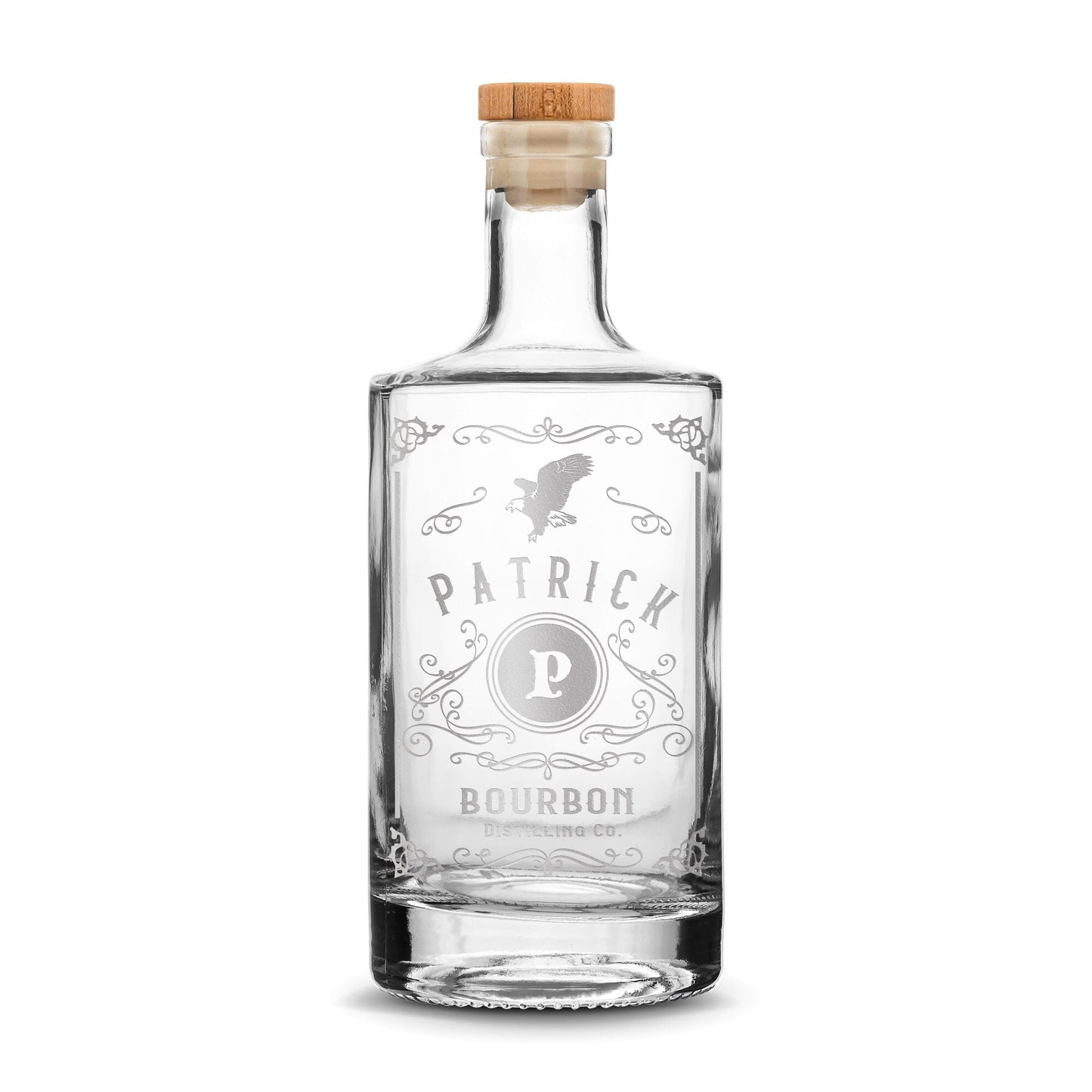 Customizable, Premium Refillable Jersey Style Liquor Bottle, Handmade, Handblown, Hand Etched Gifts, Sand Carved, 750ml, Laser Etched or Hand Etched