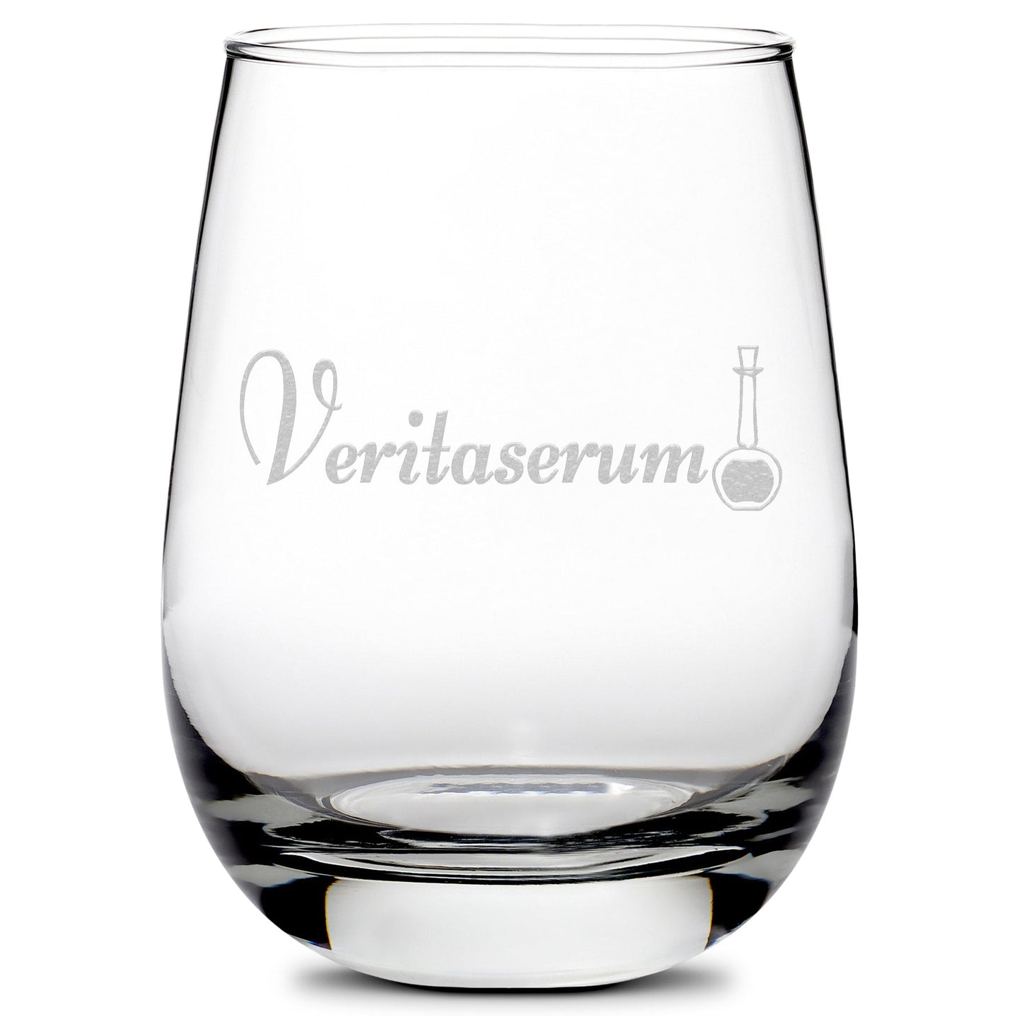 Integrity Bottles, Premium Harry Potter, Veritaserum, Wine Glass, Handmade, Sand Carved, 16oz, Laser Etched or Hand Etched